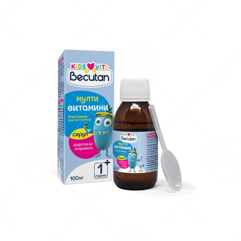 ALKALOID Becutan Kids Vits Мултивитамински сируп, 100 мл