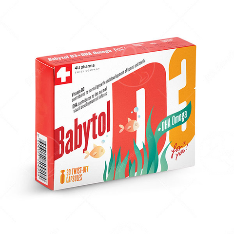 Babytol D3+DHA За развој на вид кај новороденчиња 30 капсули