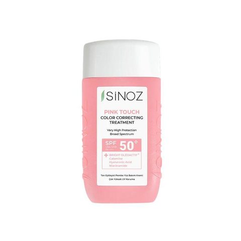 SINOZ Pink Touch Розов течен крем за сончање со СПФ 50+, 50 мл