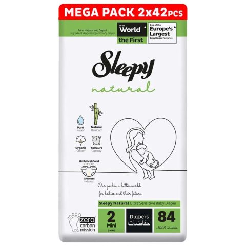 SLEEPY ПЕЛЕНИ ЗА БЕБИЊА БР. 2 (3-6 КГ), 84 ПЕЛЕНИ