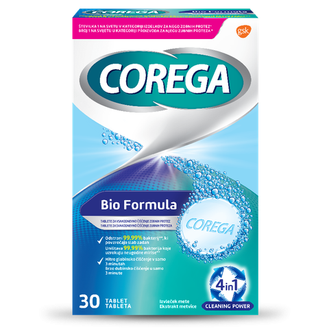 Corega Bio таблети за протези 30/1