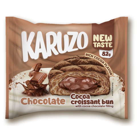 КАРУЗО КРОАСАН 82Г КАКАО КРЕМ И ЧОКОЛ.