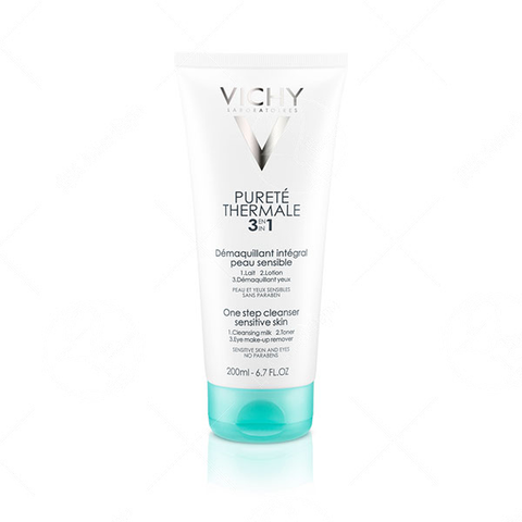 Vichy Pureté Thermale 3 во 1 интегрално средство за отстранување шминка од чувствителна кожа на лицето и очите 200мл