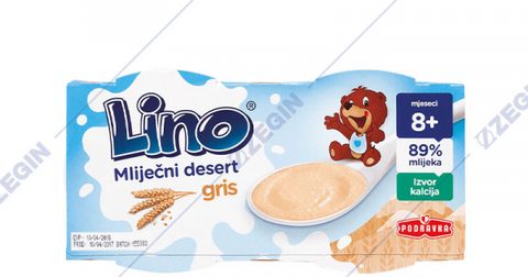 ЛИНО МЛЕЧЕН ДЕСЕРТ ГРИЗ (2 Х 100 Г) 200 Г