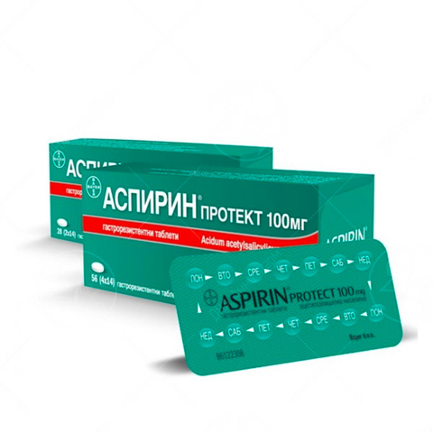 Аспирин протект 100 мг, 28 таблети