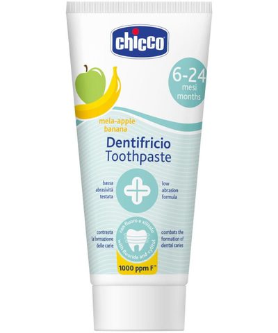 CHICCO Детска паста за заби - јаболко и банана (6 + м), 50 мл