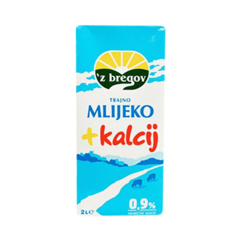ЗБРЕГОВ МЛЕКО +КАЛЦИУМ 0.9% 2Л