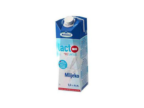 МЕГЛЕ МЛЕКО БЕЗ ЛАКТОЗА 1,5% 1 Л