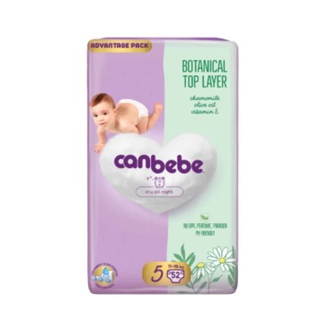 CANBEBE Пелени за бебиња бр. 5 (11-16 кг), 52 пелени