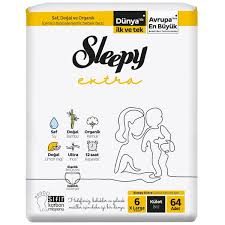 SLEEPY Extra Пелени за бебиња бр. 6 (15-27 кг), 64 пелени