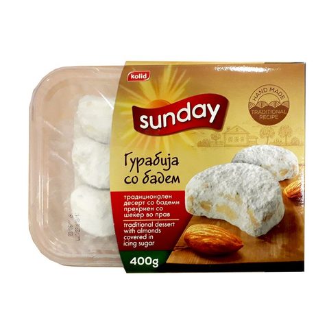 САНДЕЈ ГУРАБИЈА СО БАДЕМ 400 ГР