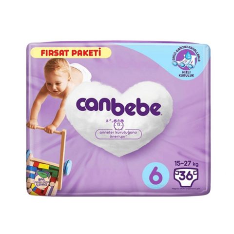 CANBEBE Пелени за бебиња бр. 6 (15-27), 36 пелени