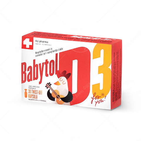 Babytol D3 За развој на коски и заби кај новороденчиња 30 капсули