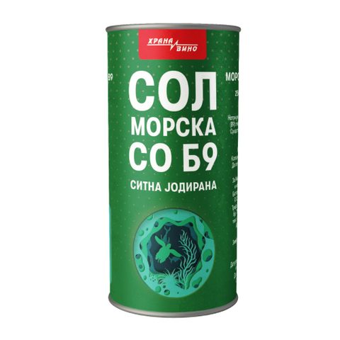 ХРАНА И ВИНО МОРСКА СОЛ СО ВИТАМИН Б9 250 ГР