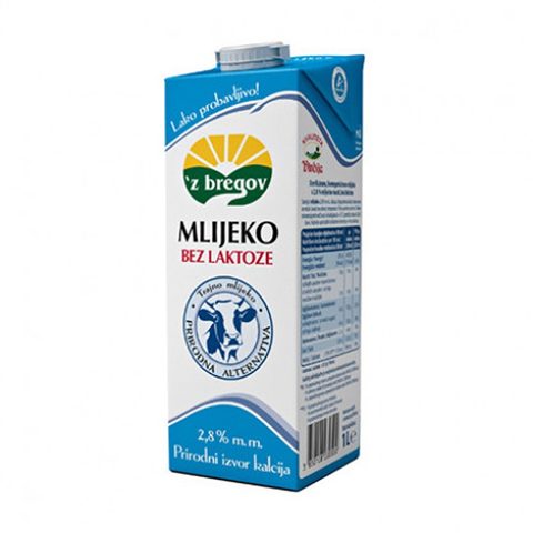 ЗБРЕГОВ МЛЕКО БЕЗ ЛАКТОЗА 2.8% 1 Л
