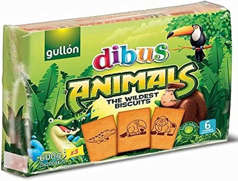 GULLON Dibus Animals Бисквити, 600 г