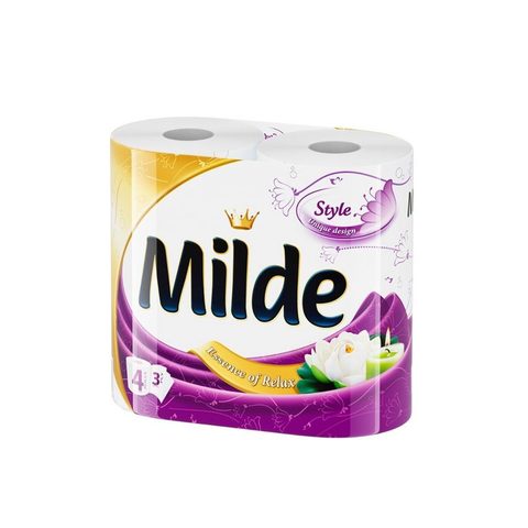 Milde Relax Purple Трослојна тоалетна хартија 4 ролни