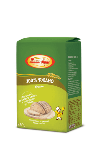 БРАШНО ЖИТО ЛУКС 850 ГР РЖАНО 100%