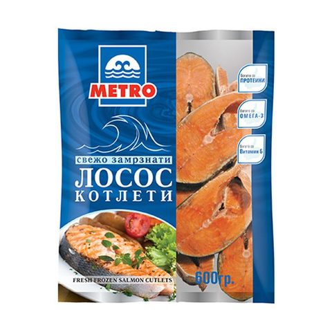 ЛОСОС МЕТРО КОТЛЕТИ 600 Г