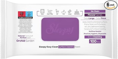 SLEEPY Easy Clean Extra Cleaning Lilium Bouquet Влажни марамчиња за чистење површини, 100 марамчиња