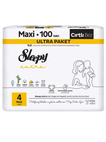 SLEEPY Extra Пелени за бебиња бр. 4 (7-14 кг), 104 пелени