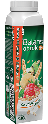 БАЛАНС + ОБРОК ЈАГОДА,БАНАНА,КИВИ И ЖИТАРИЦИ 330Г