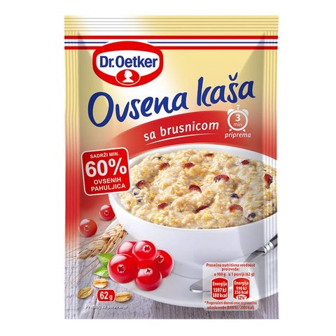 ОВЕСНА КАША СО БРУСНИЦА ДР.ЕТКЕР 62 ГР