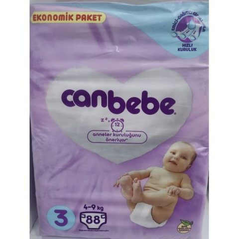 Canbebe бр.3 пелени 4-9kg,88 пелени
