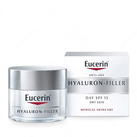 EUCERIN Hyaluron-Filler Дневен крем за сува кожа со СПФ 15, 50 мл